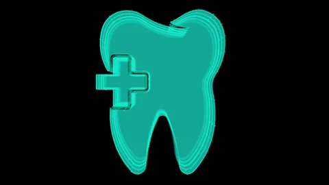 Digital Animation of Teeth icon. Stock Footage 246955967