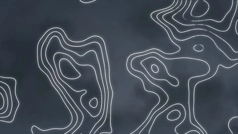 Digital animation of topography pattern against textured grey background Stock Footage 157910247