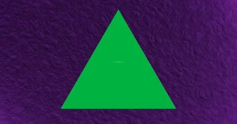 Digital animation of triangle shape with copy space against purple background Stock Footage 318701950