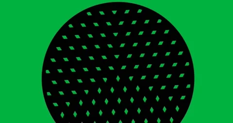 Digital animation of triangle shape over round banner rotating with copy space Stock Footage 325485081