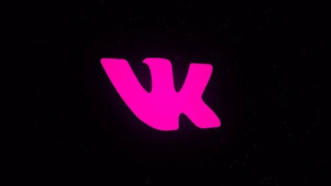 Digital animation of VKontakte app icon decaying into multicolored moving plexus Stock Footage 118590452