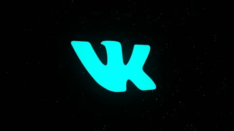 Digital animation of VKontakte app icon decaying into multicolored moving plexus Stock Footage 118590533