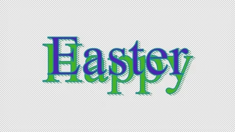 Digital animation with the word happy easter Stock-Footage 233259582