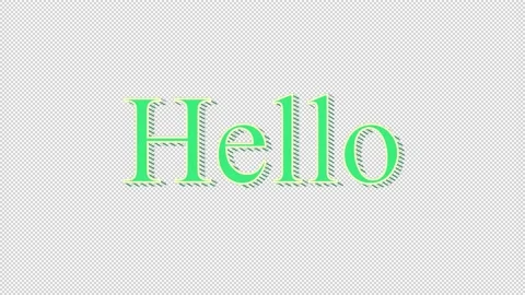 Digital animation with the word hello Stock Footage 233177600