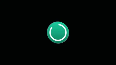 Digital app button teal circle loading spin animation for user interface an.. Stock Footage 321587150