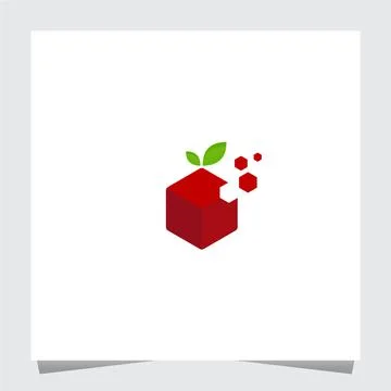 Digital Apple Logo Inspirations Template Stock Illustration