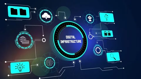 Digital Architecture Infrastructure Smart Resource Management Concept Stock-Footage 329459090