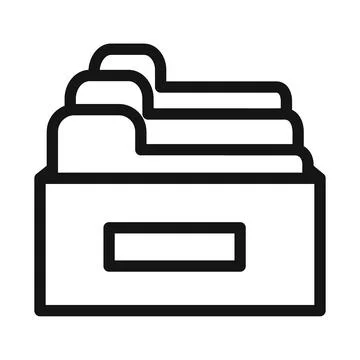 Digital Archive Storage System Icon for Efficient Document Management Stock Illustration