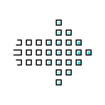 Digital arrow color icon vector illustration Illustrazione stock