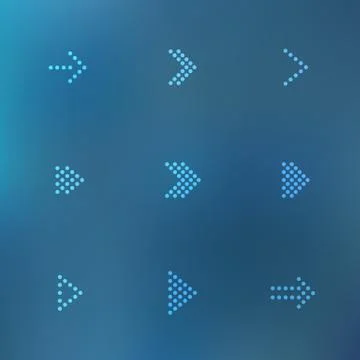 Digital arrow icons set Stock Illustration