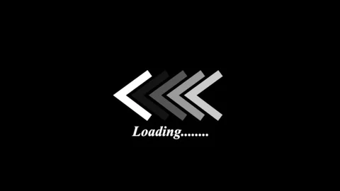 Digital arrow loading icon animation on black background. Video stock 332583594
