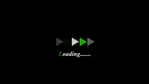 Digital arrow loading icon animation on black background. Stock Footage 332583746