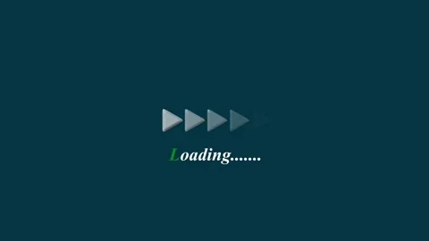 Digital arrow loading icon animation on black background. Stock Footage 332583748