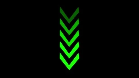 Digital arrow loading icon animation on black background. Stock Footage 332584711