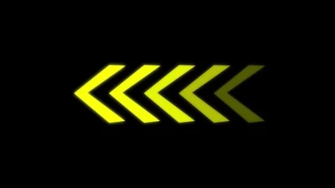 Digital arrow loading icon animation on black background. Stock Footage 332584722