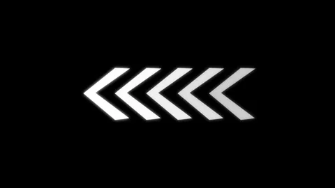 Digital arrow loading icon animation on black background. 스톡 동영상 332584726