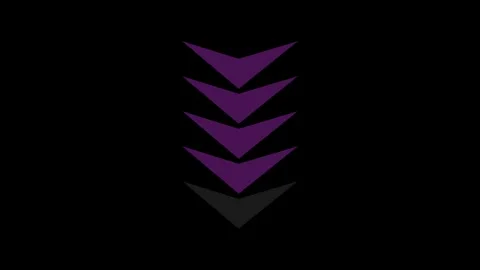 Digital arrow loading icon animation on black background. Vídeo Stock 332884520