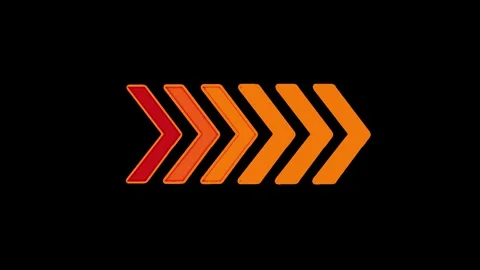 Digital arrow loading icon animation on black background. Vídeo Stock 332884620