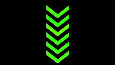 Digital arrow loading icon animation on black background. Stock Footage 332884626