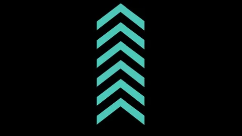 Digital arrow loading icon animation on black background. Stock Footage 332884627