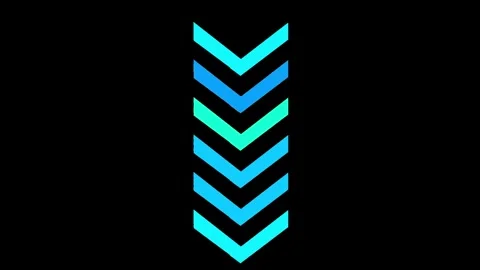 Digital arrow loading icon animation on black background. 스톡 동영상 332884628