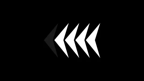 Digital arrow loading icon animation on black background. Stock Footage 332884639
