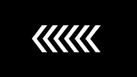 Digital arrow loading icon animation on black background. Stock Footage 332884640