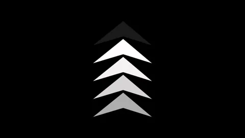 Digital arrow loading icon animation on black background. Stock-Footage 332884644