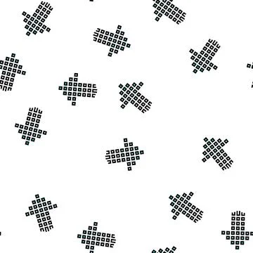 Digital arrow vector seamless pattern Stock Illustration