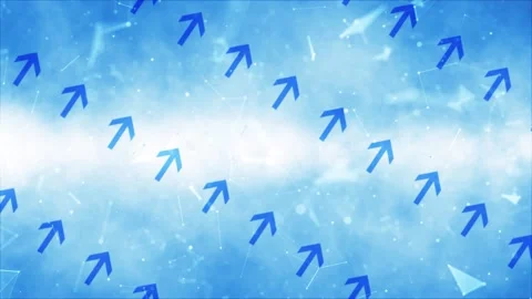 Digital up arrows loop technology animation Stock Footage 337661225