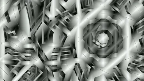 Digital art, abstract 3D black and white objects, Germany Stock Footage 138244978