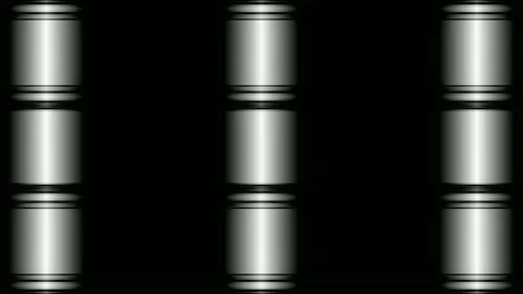 Digital art, abstract 3D black and white objects, Germany Stock Footage 138244989