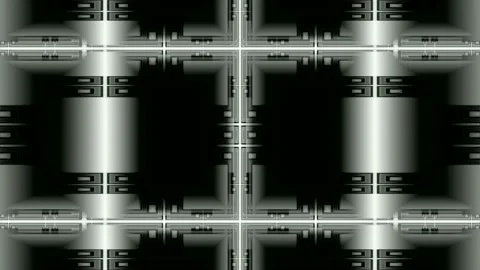 Digital art, abstract 3D black and white objects, Germany Stock Footage 138245172