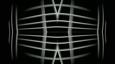 Digital art, abstract 3D black and white objects, Germany Stock Footage 138245376