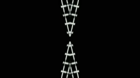 Digital art, abstract 3D black and white objects, Germany Stock Footage 138245476