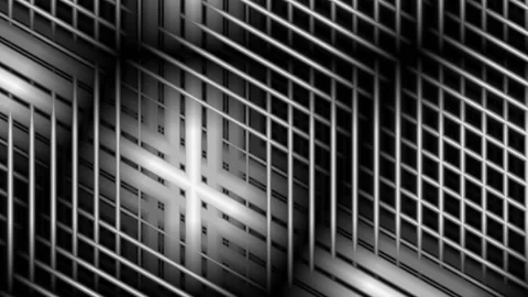 Digital art, abstract 3D black and white objects, Germany 스톡 동영상 138245771