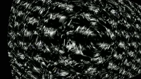 Digital art, abstract 3D black and white objects, Germany Stock Footage 138454710