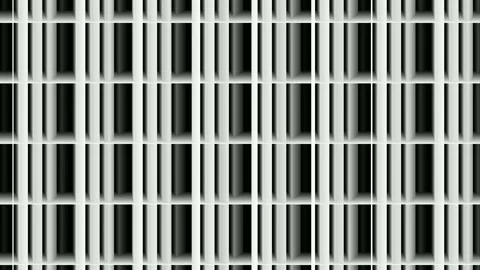 Digital art, abstract 3D black and white objects Stock Footage 138797349