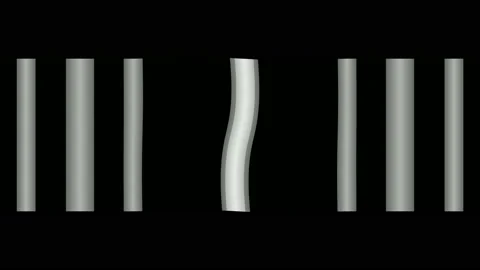 Digital art, abstract 3D black and white objects Stock Footage 138797378