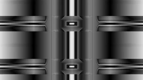 Digital art, abstract 3D black and white objects Stock Footage 139763470