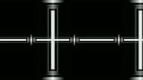 Digital art, abstract 3D black and white objects Stock Footage 140447947