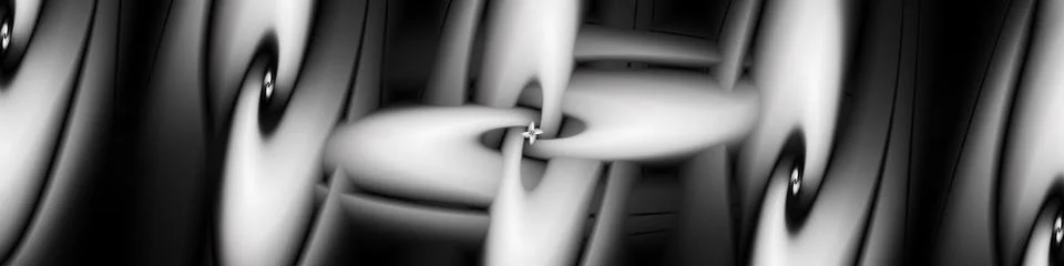 Digital art, abstract 3D objects with soft lighting, Germany Stock Illustration