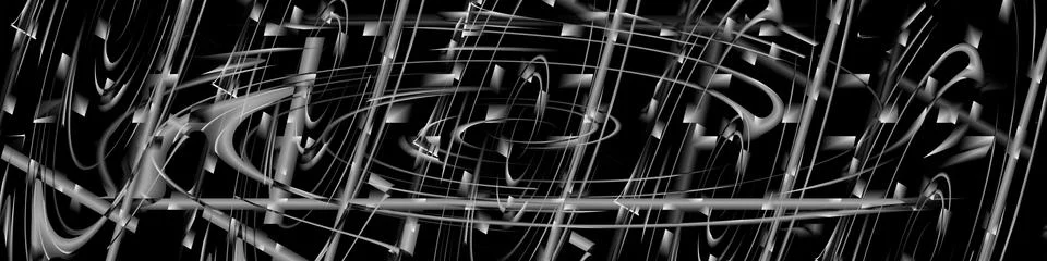 Digital art, abstract 3D objects with soft lighting, Germany Stock Illustration