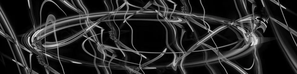 Digital art, abstract 3D objects with soft lighting, Germany Stock Illustration