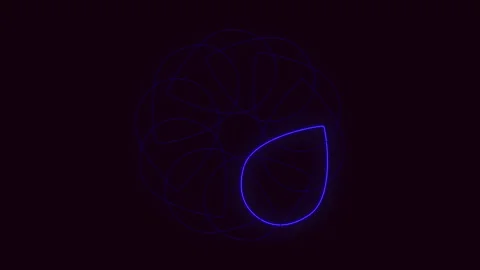 Digital art abstract blue circle with curved line Vídeo Stock 297618673