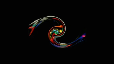 Digital Art, abstract colorful objects Stock Footage 137608806