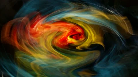 Digital Art, abstract colorful objects Video stock 137609804