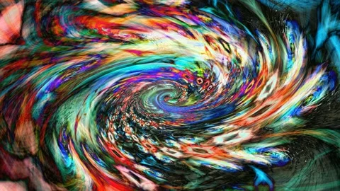 Digital Art, abstract colorful objects Video stock 137610327