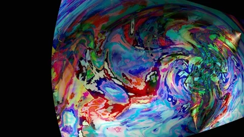 Digital Art, abstract colorful objects Video stock 137610363