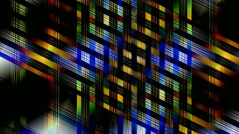 Digital Art, abstract colorful objects Stock Footage 138054321